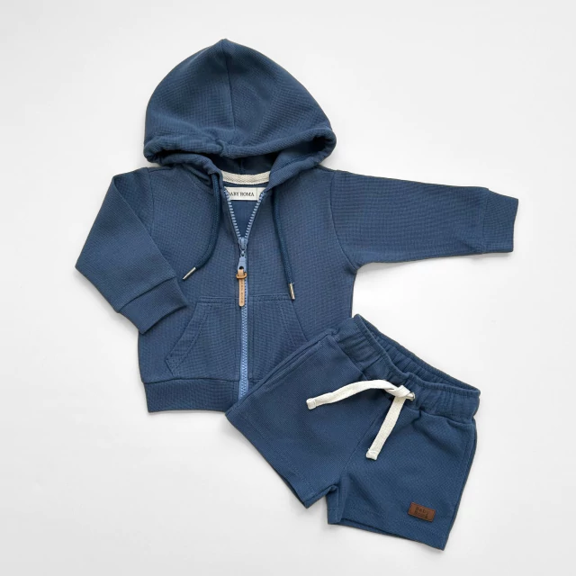 CONJUNTO MICROPANAL AZUL (CON PANTALON LARGO, NO SHORT)